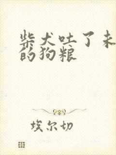 柴犬吐了未消化的狗粮