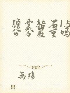 胆囊结石1.5公分严重吗