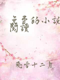 免费的小说在线阅读