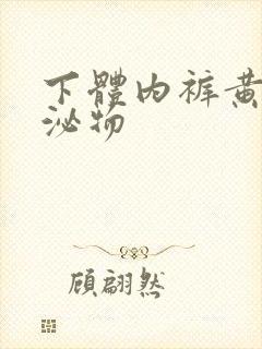 下体内裤黄色分泌物