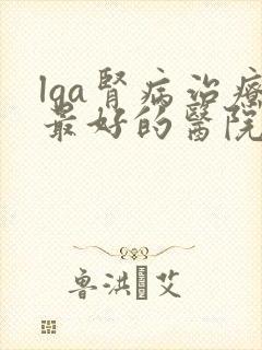 lga肾病治疗最好的医院