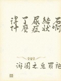 得了尿结石会有什么症状啊