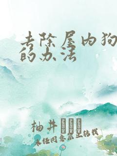 去除屋内狗尿味的办法