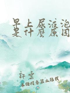 早上尿液泡沫多是什么原因