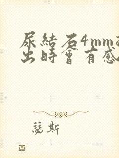 尿结石4mm排出时会有感觉吗