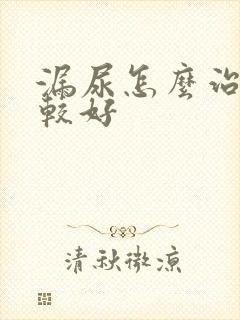 漏尿怎么治疗比较好