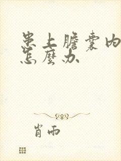 患上胆囊内结石怎么办