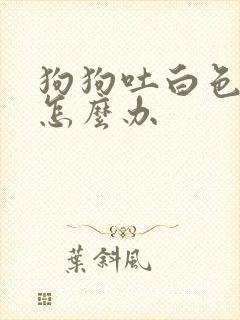 狗狗吐白色粘液怎么办