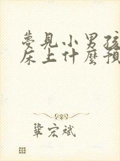 梦见小男孩尿我床上什么预兆