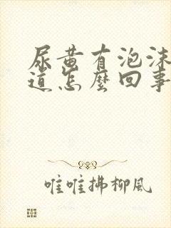 尿黄有泡沫有味道怎么回事