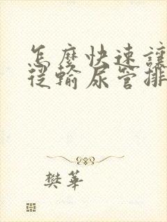 怎么快速让结石从输尿管排出呢