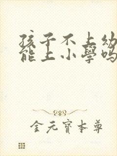 孩子不上幼儿园能上小学吗