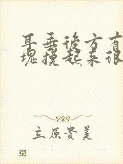 耳垂后方有个肿块摸起来很疼