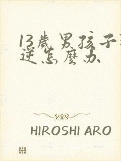13岁男孩子叛逆怎么办