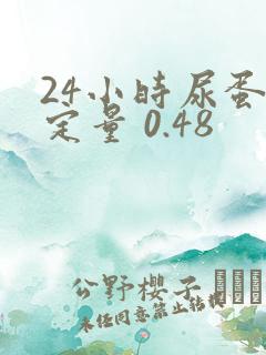 24小时尿蛋白定量 0.48