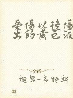 受伤以后伤口流出的黄色液体是什么