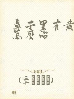 鼻子里有黄鼻涕怎么治