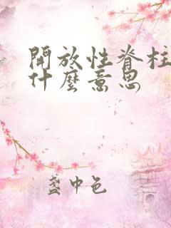 开放性脊柱裂是什么意思