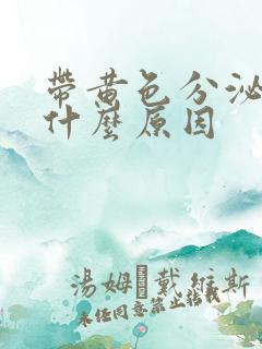 带黄色分泌物是什么原因