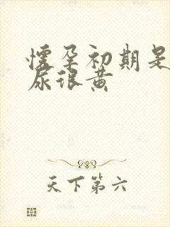 怀孕初期是不是尿很黄