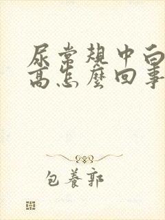 尿常规中白细胞高怎么回事