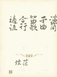 适合笛子演奏的流行歌曲简谱