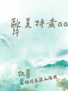 欧美特黄aaa片