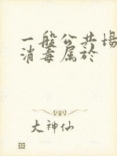 一般公共场所的消毒属于