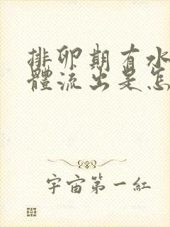 排卵期有水样液体流出是怎么回事