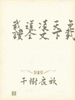 武道凌天免费阅读全文下载