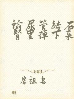 输尿管结石是从肾里掉下来的吗