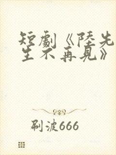 短剧《陆先生余生不再见》