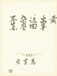 耳朵流出黄液体怎么回事