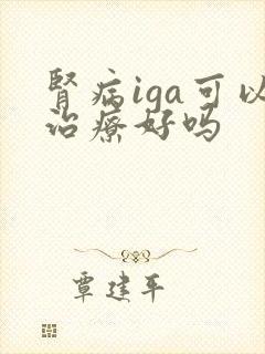 肾病iga可以治疗好吗