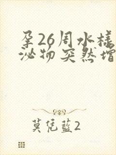 孕26周水样分泌物突然增多