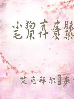 小狗有皮肤病掉毛用什么药