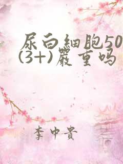 尿白细胞500(3+)严重吗