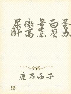 尿微量白蛋白肌酐高怎么办