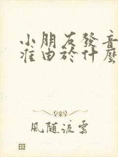 小朋友发音不标准由于什么原因