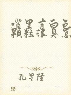 嘴里有白色的小颗粒很臭怎么回事