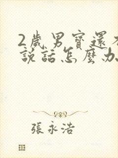 2岁男宝还不会说话怎么办