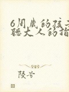 6周岁的孩子不听大人的指令怎么办