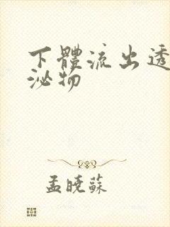 下体流出透明分泌物