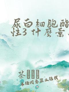 尿白细胞酯酶阳性3 什么意思