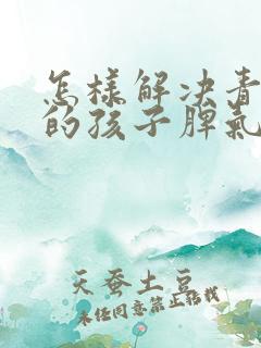 怎样解决青春期的孩子脾气暴躁问题