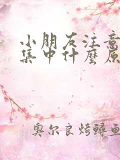 小朋友注意力不集中什么原因导致的