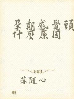 孕期感觉头晕是什么原因