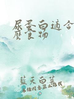 尿蛋白适合吃什么食物