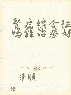 肾病综合征好治吗能治疗好吗