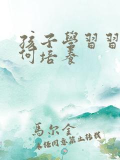 孩子学习习惯如何培养